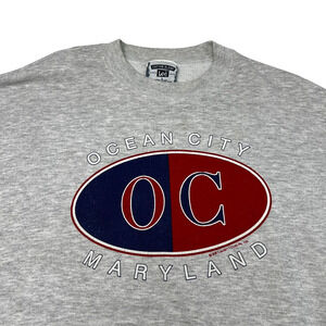 Vintage Ocean City Maryland Sweatshirt Lee Women's Large OC Crew Neck